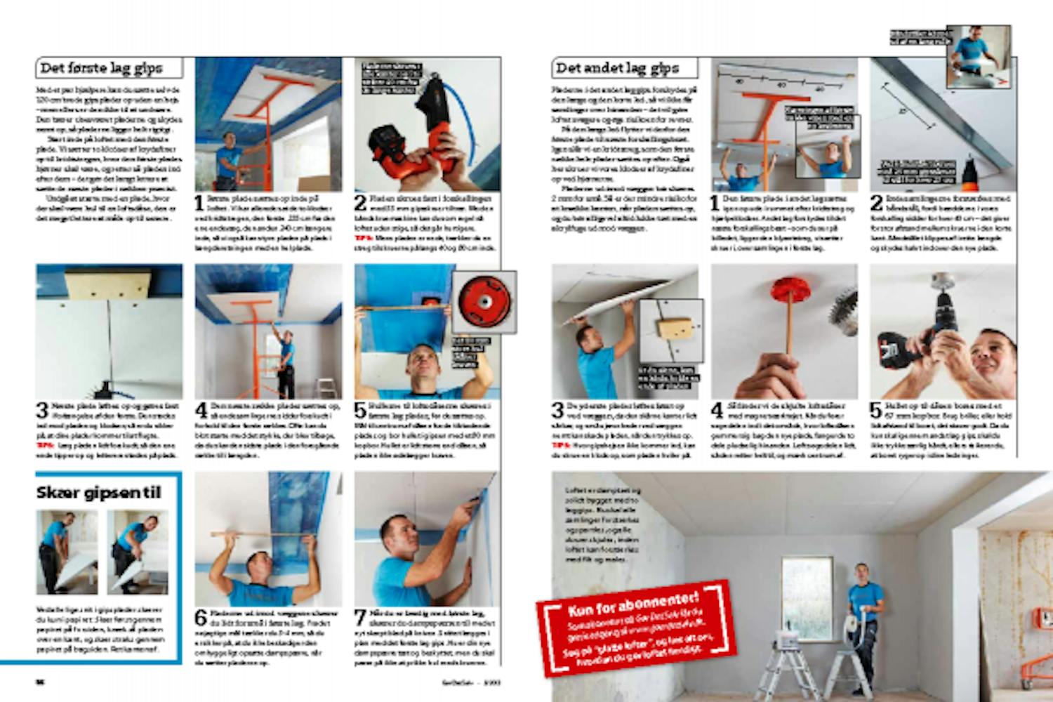 Montering af gipsloft Montering af gipsloft